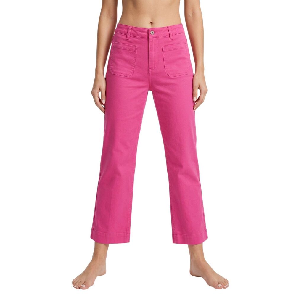 Luvamia Pink Wide-Leg Cotton Pants Size 2XL